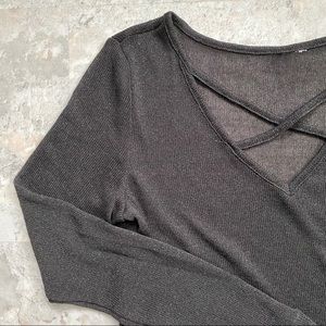 h&m | sheer sparkly blouse